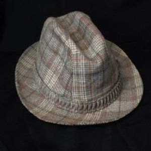 Vintage United Hatters Fedora Hat Men Large Tartan